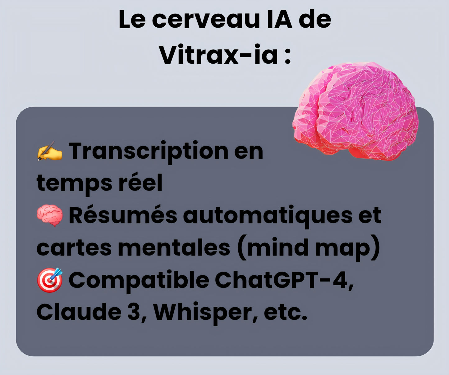 Vitrax-IA Voice Recorder™ – L’IA qui écoute, comprend et retranscrit.
